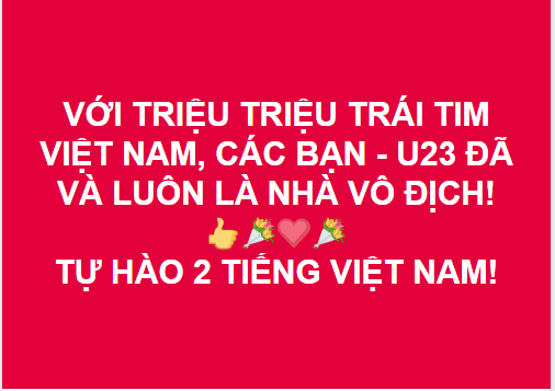 Người hâm mộ vẫn dành những lời chúc mừng đội tuyển U23 Việt Nam ảnh 7
